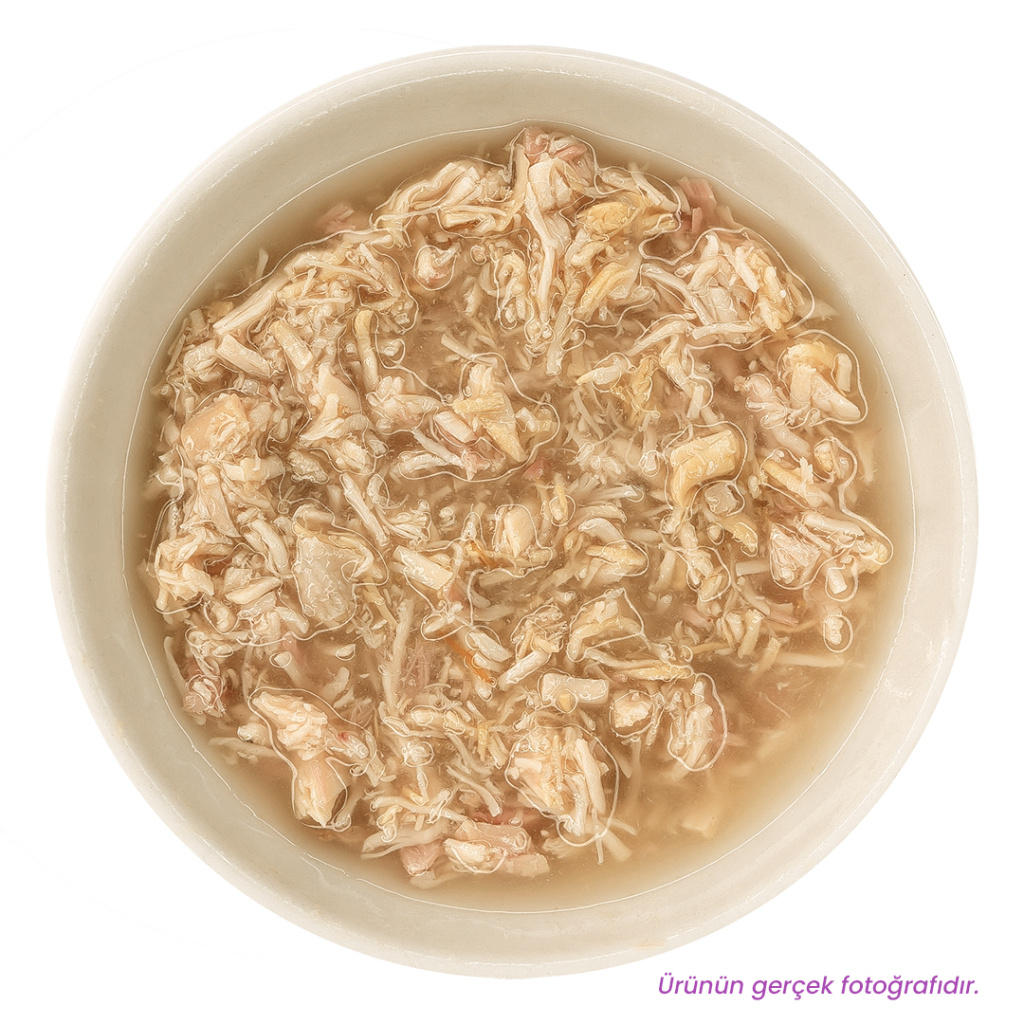 Petlebi Sos İçinde Tiftiklenmiş Taze Tavuk Etli ve Ton Balıklı Kedi Konservesi 70gr (24 Adet)