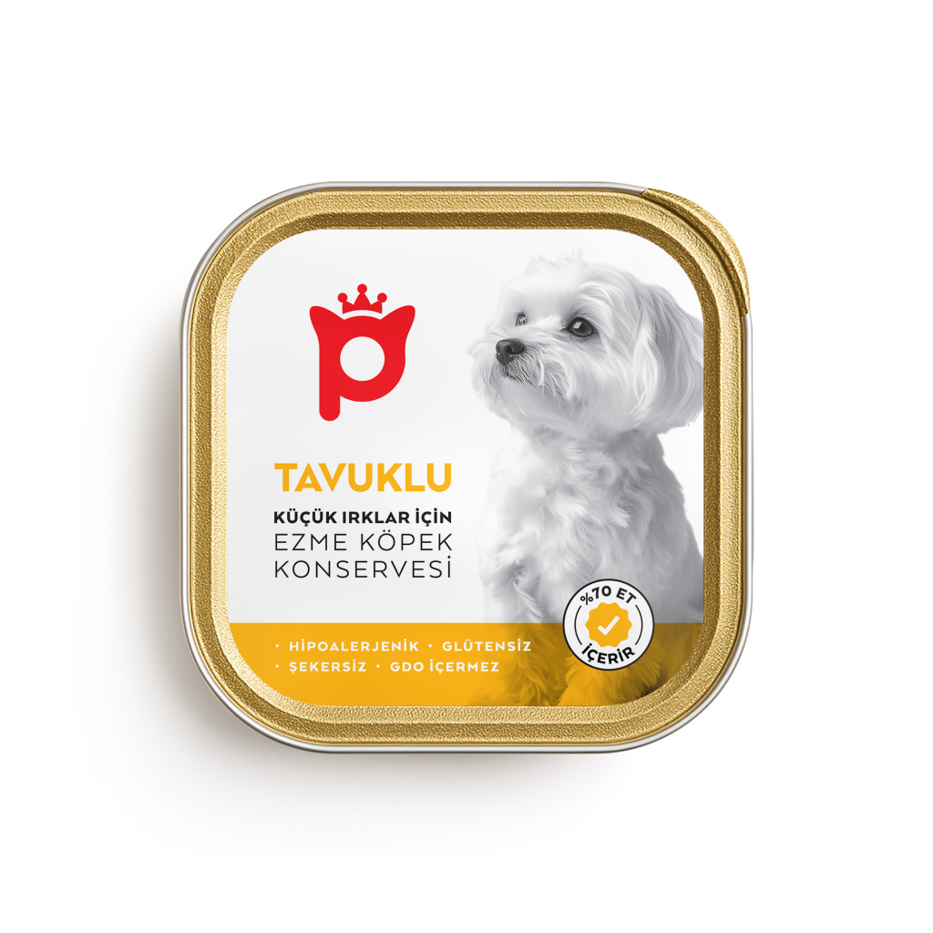 Petlebi Tavuklu Küçük Irklar İçin Ezme Köpek Konservesi 100gr