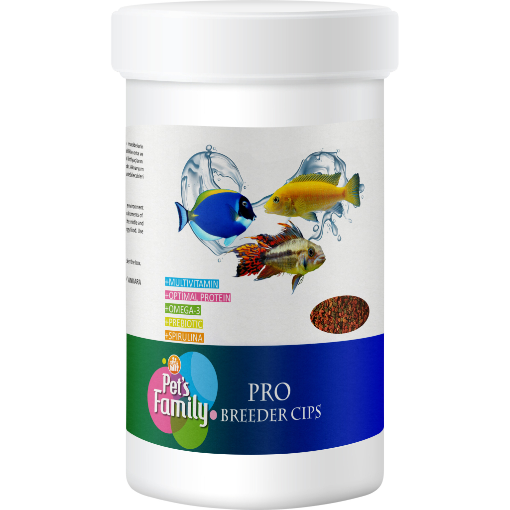 Pet's Family Pro Breeder Chips Akvaryum Balık Yemi 250ml 120gr