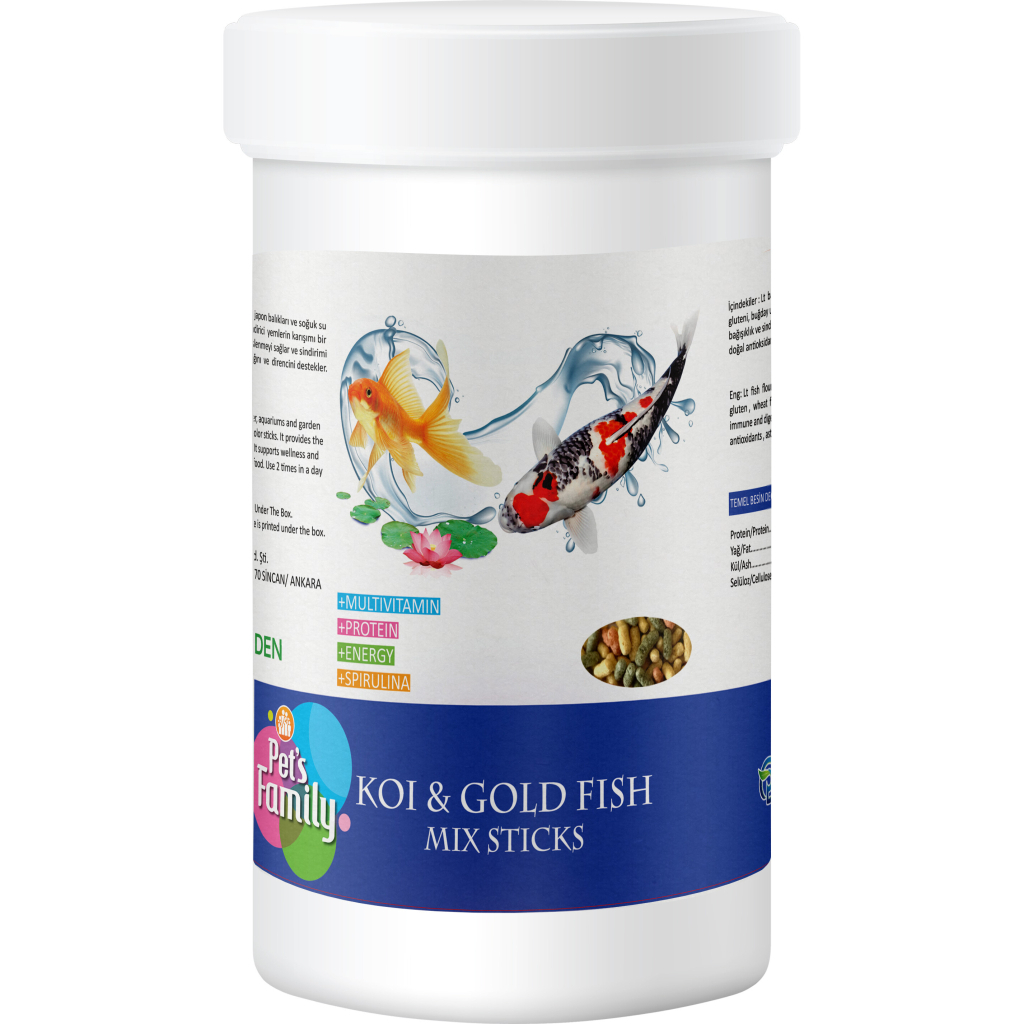 Pet's Family Koi&Gold Fish Mix Sticks 1L 100gr