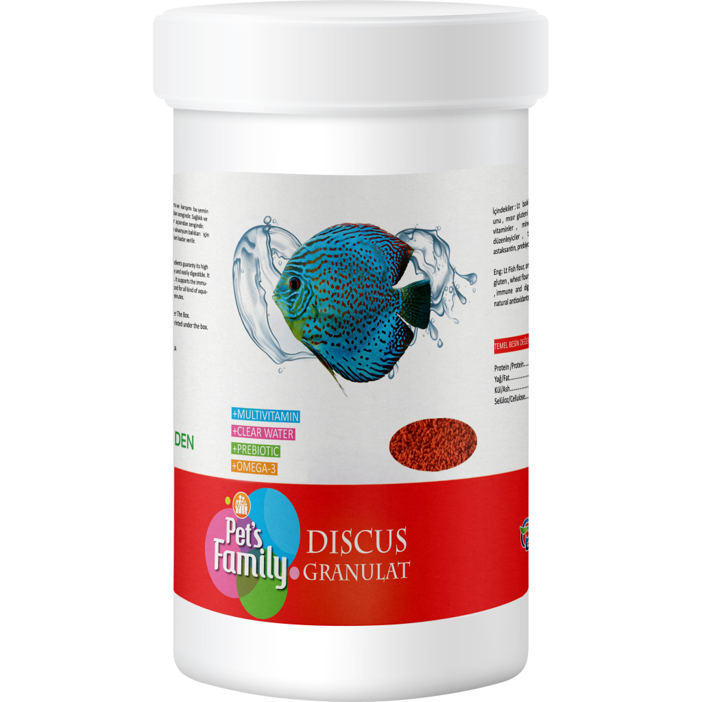 Pet's Family Discus Granulat Akvaryum Balık Yemi 1000ml 350gr