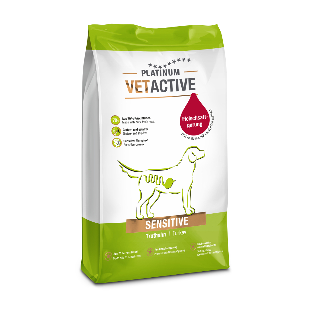 PLATINUM Vetactive Sensitive Sindirim Destekleyici Hindili Yetişkin Köpek Maması 1,5kg