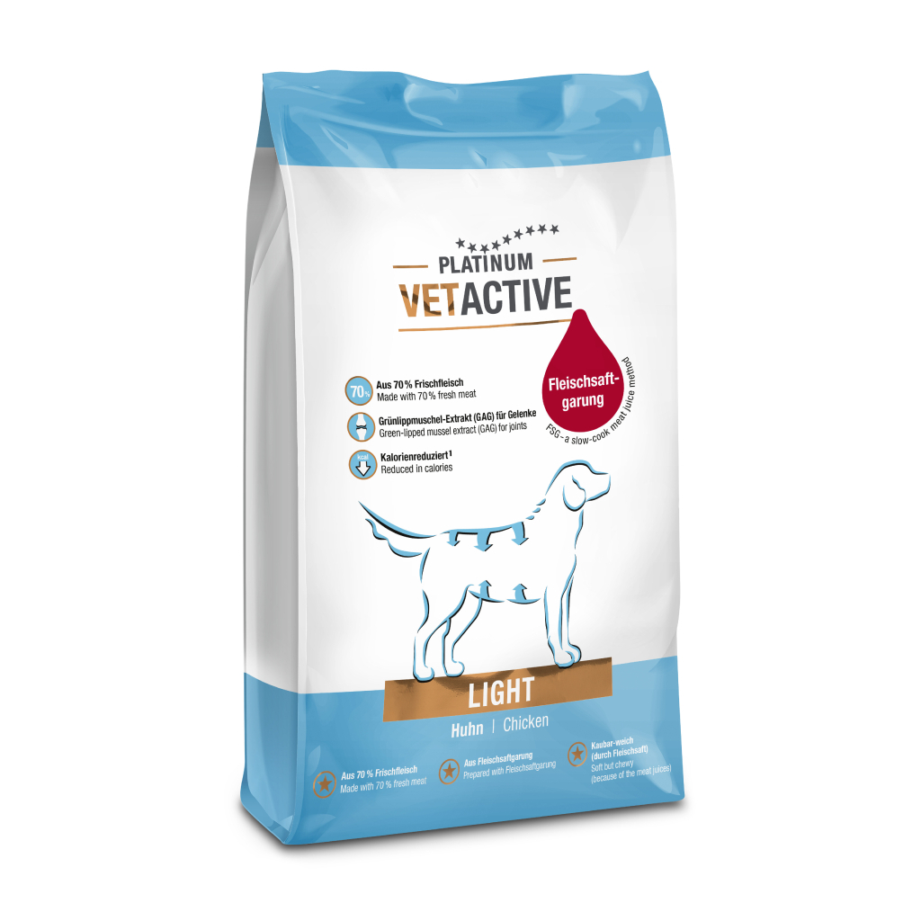 PLATINUM Vetactive Light Kilo Kontrolü İçin Tavuklu Yetişkin Köpek Maması 1,5kg