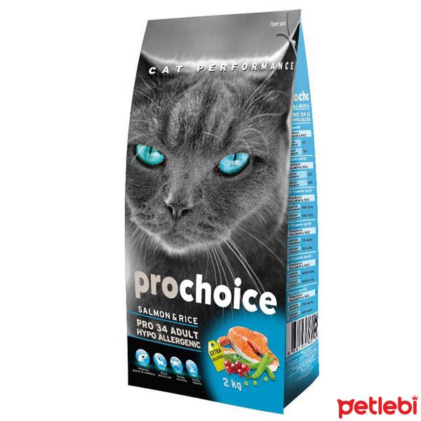 ProChoice 34 Somonlu ve Pirinçli Düşük Tahıllı Yetişkin Kedi Maması 15kg