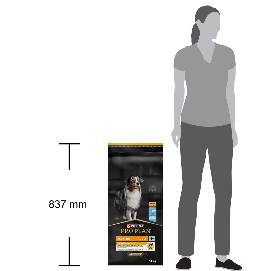 Pro Plan Light ve Kısırlaştırılmış Tüm Irklar İçin Alabalıklı Yetişkin Köpek Maması 14kg
