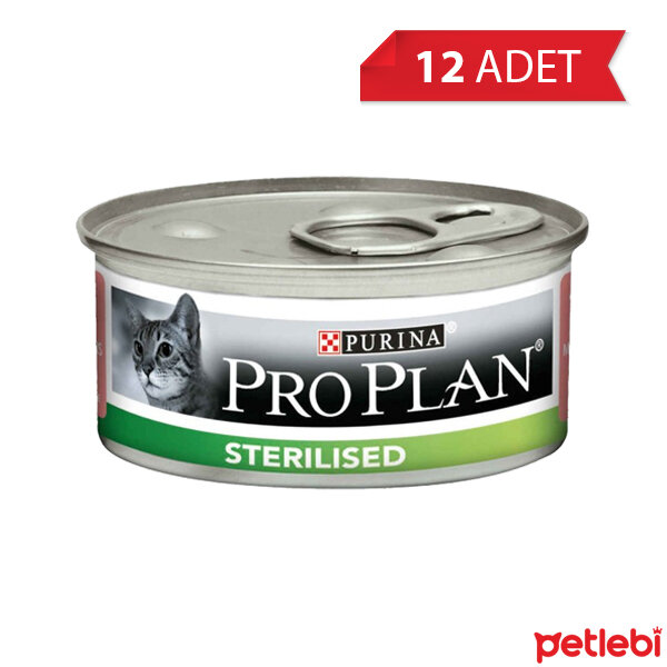 Pro Plan Somonlu ve Ton Balıklı Kısırlaştırılmış Kedi Konservesi 85gr (12 Adet)