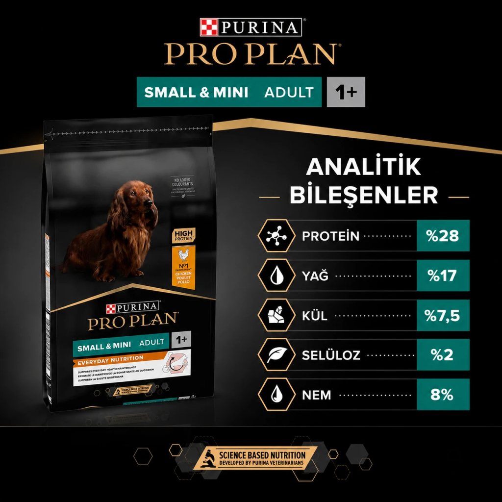 Pro Plan Small&Mini Tavuklu Küçük Irk Yetişkin Köpek Maması 7kg