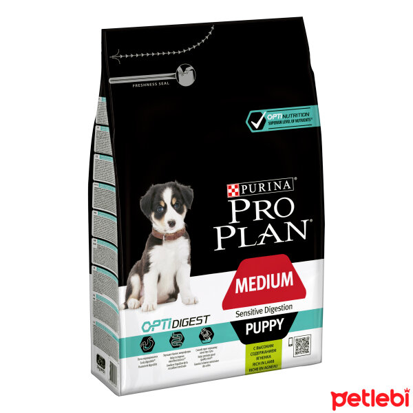 Pro Plan Puppy Medium Sensitive Digestion Kuzulu ve Pirinçli Orta Irk Yavru Köpek Maması 3kg