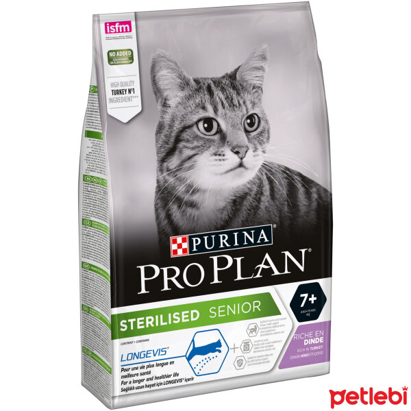 Pro Plan +7 Hindili Kısırlaştırılmış Yaşlı Kedi Maması 3kg