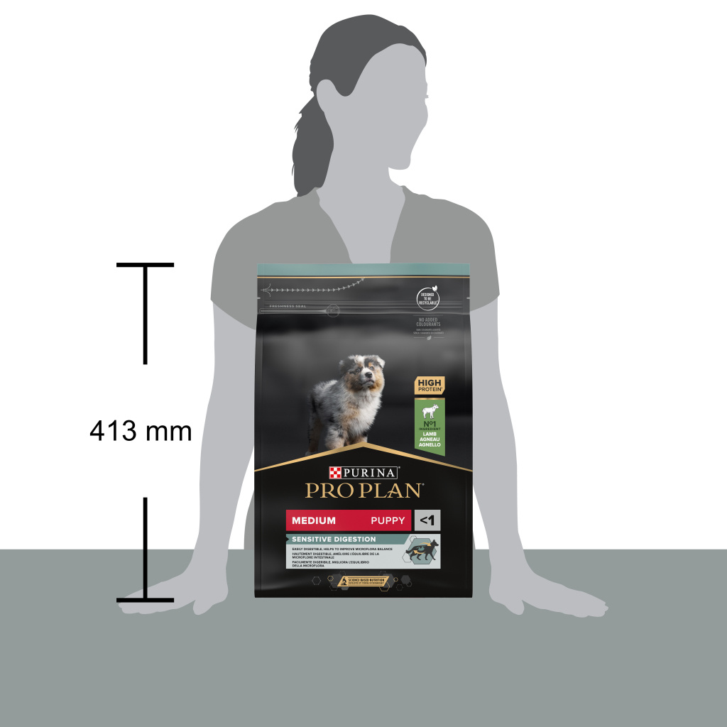Pro Plan Puppy Medium Sensitive Digestion Kuzulu ve Pirinçli Orta Irk Yavru Köpek Maması 3kg