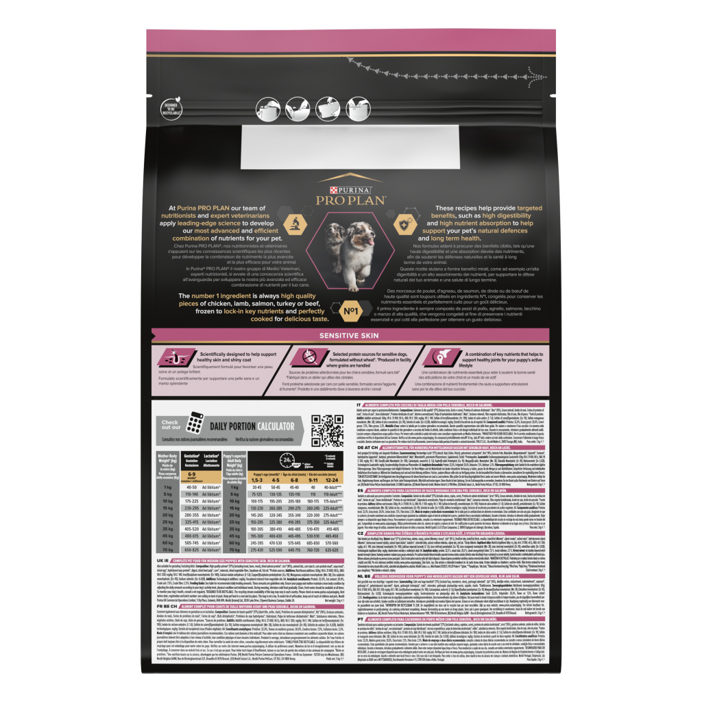 Pro Plan Puppy Medium Sensitive Skin Somonlu Orta Irk Yavru Köpek Maması 3kg