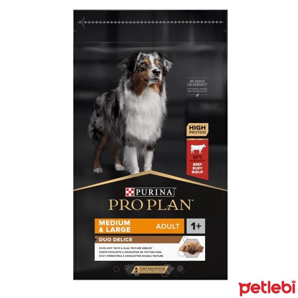 Pro Plan Duo Delice Parça Etli Biftekli Orta ve Büyük Irk Yetişkin Köpek Maması 10kg