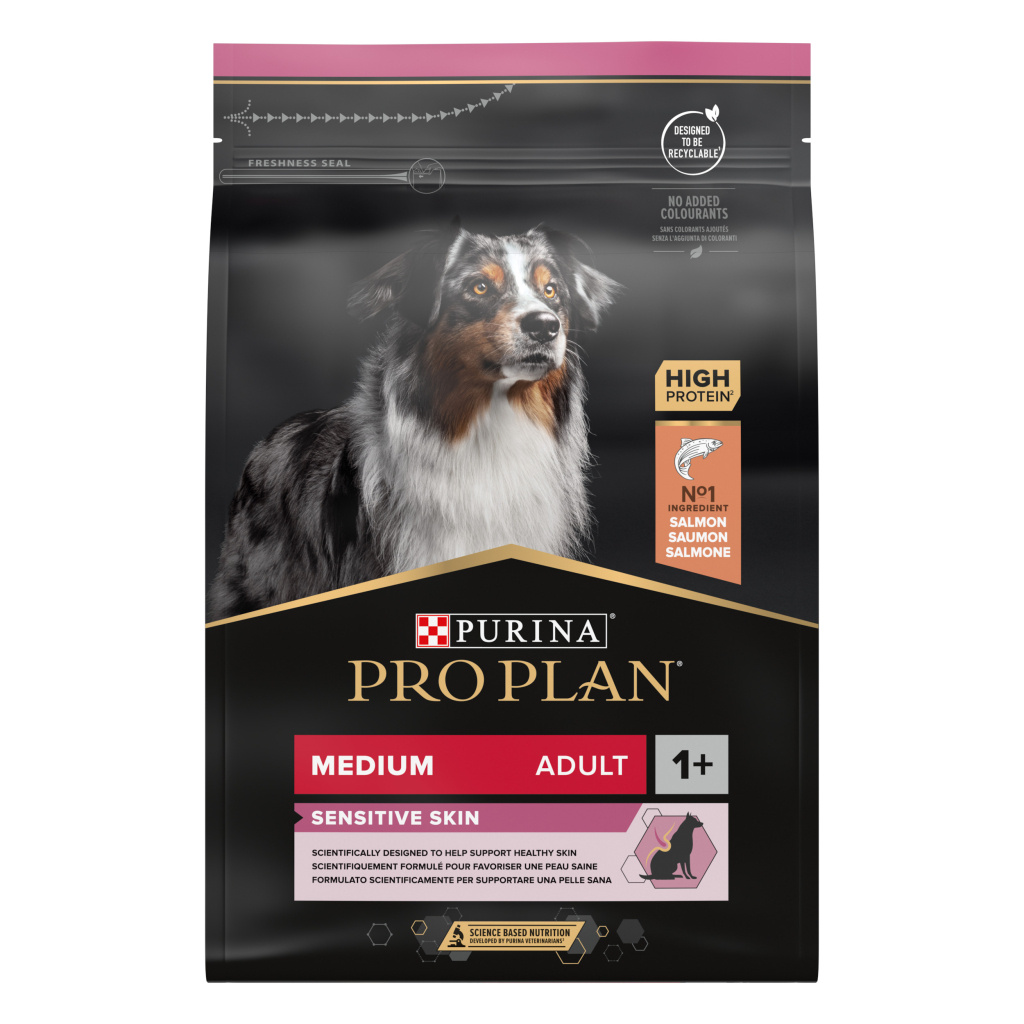 Pro Plan Medium Sensitive Skin Somonlu ve Pirinçli Yetişkin Orta Irk Köpek Maması 3kg