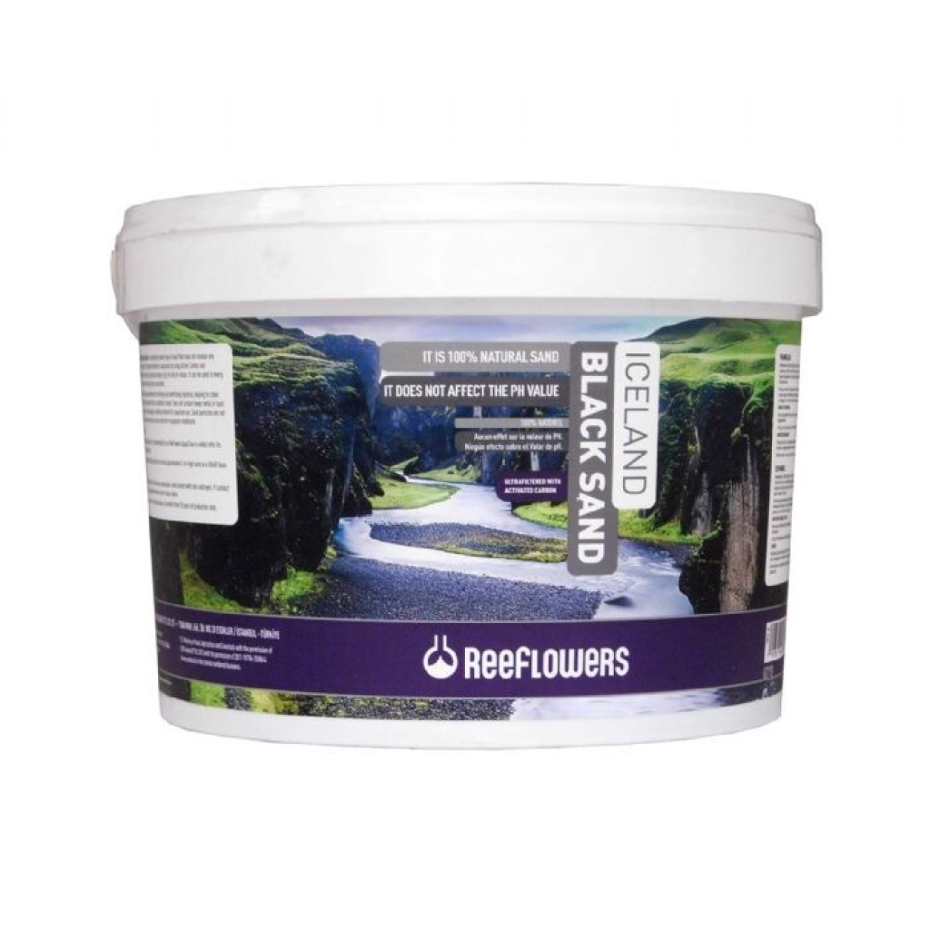ReeFlowers Iceland Black Doğal Akvaryum Kumu 3-5mm 7kg Siyah