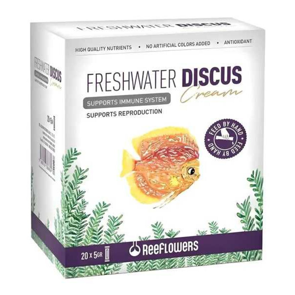 ReeFlowers Freshwater Discus Cream Discus Balıkları için Akvaryum Jel Yemi 20x5gr
