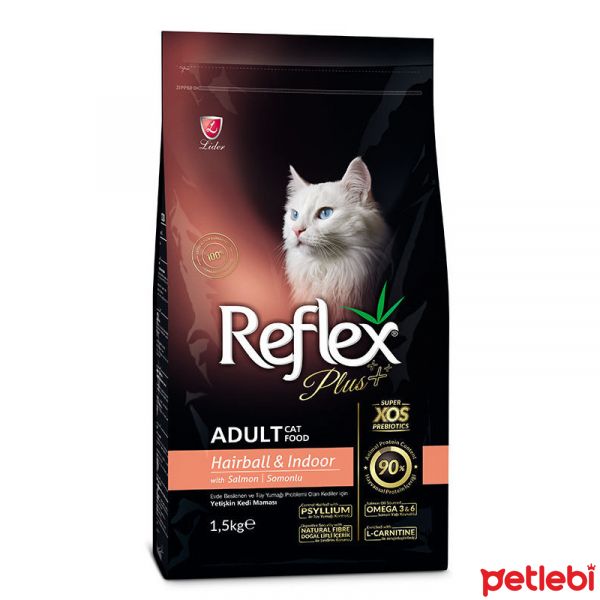 Reflex Plus Hairball&Indoor Somonlu Yetişkin Kedi Maması 1,5kg