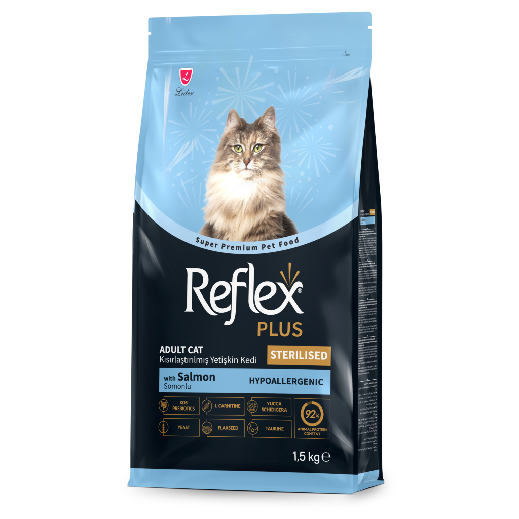Reflex Plus Hipoalerjenik Somonlu Kısırlaştırılmış Kedi Maması 1,5kg