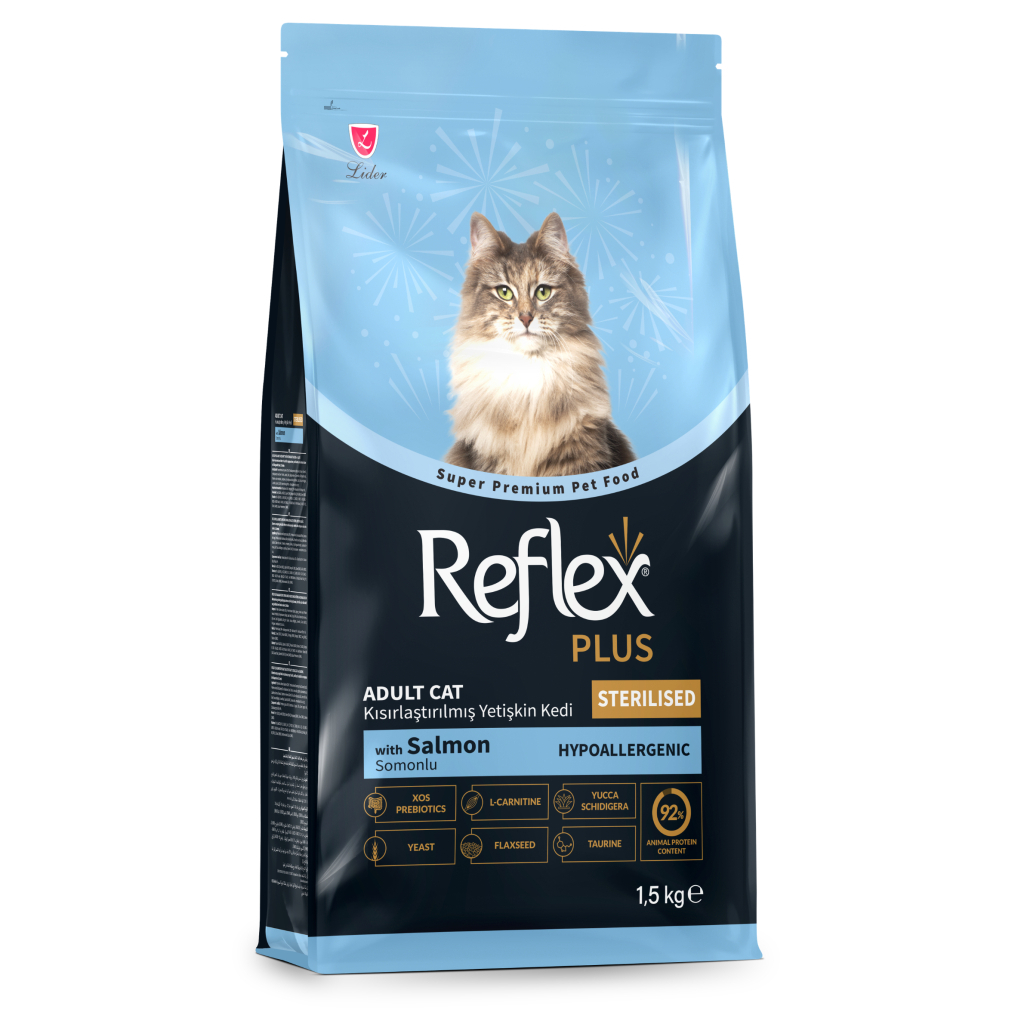 Reflex Plus Hipoalerjenik Somonlu Kısırlaştırılmış Kedi Maması 1,5kg