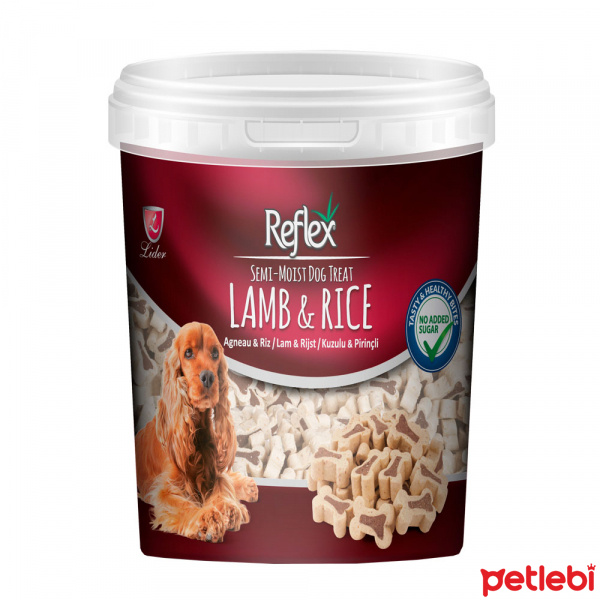 Reflex Kuzulu ve Pirinçli Yarı Yumuşak Köpek Ödül Maması 500gr