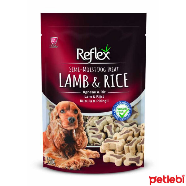 Reflex Kuzulu ve Pirinçli Yarı Yumuşak Köpek Ödül Maması 150gr