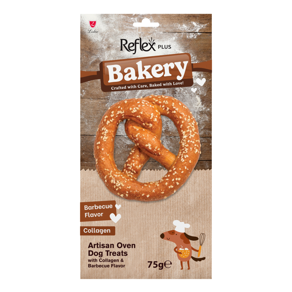 Reflex Plus Bakery Barbekü Aromalı Pretzel Köpek Ödül Maması 75gr