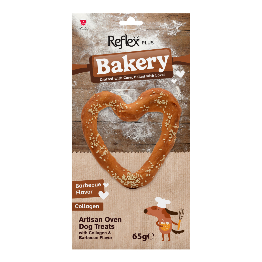 Reflex Plus Bakery Barbekü Aromalı Kalp Çörek Köpek Ödül Maması 75gr