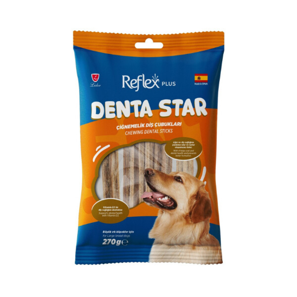 Reflex Plus Denta Star Diş Sağlığı Destekleyici Büyük Irk Köpek Ödül Maması 270gr