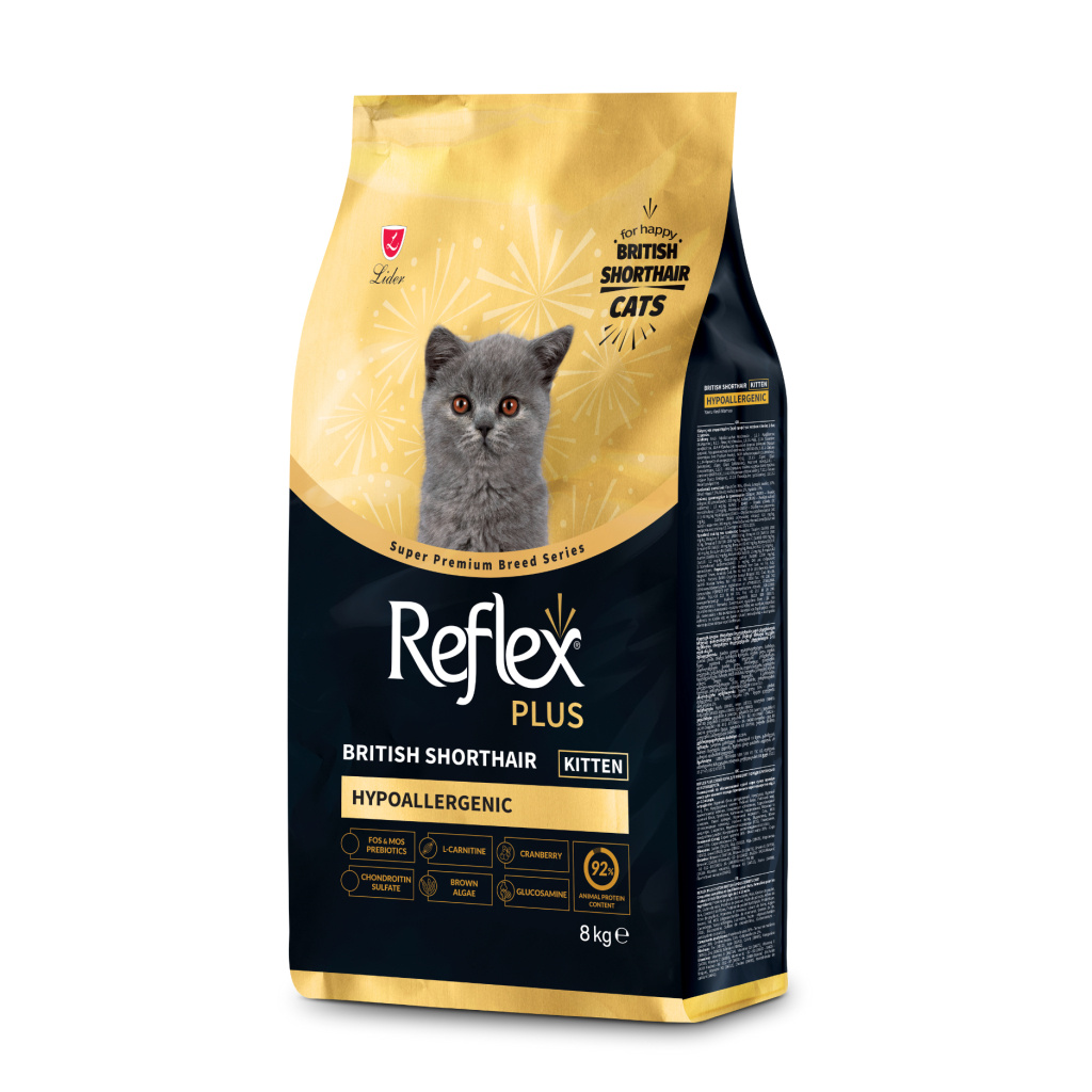 Reflex Plus Hipoalerjenik British Shorthair Yavru Kedi Maması 8kg