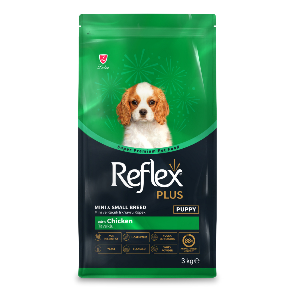 Reflex Plus Mini ve Küçük Irk Tavuklu Yavru Köpek Maması 3kg