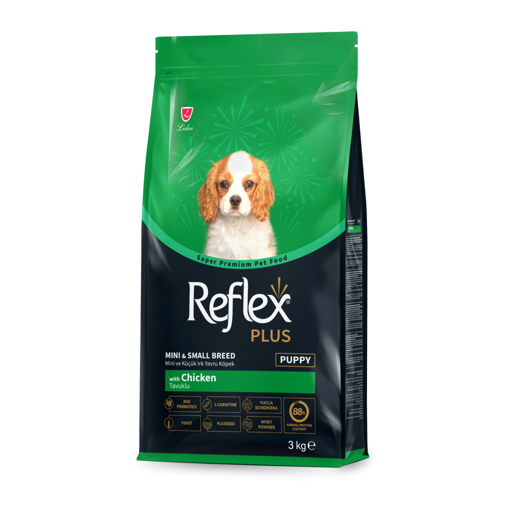 Reflex Plus Mini ve Küçük Irk Tavuklu Yavru Köpek Maması 3kg