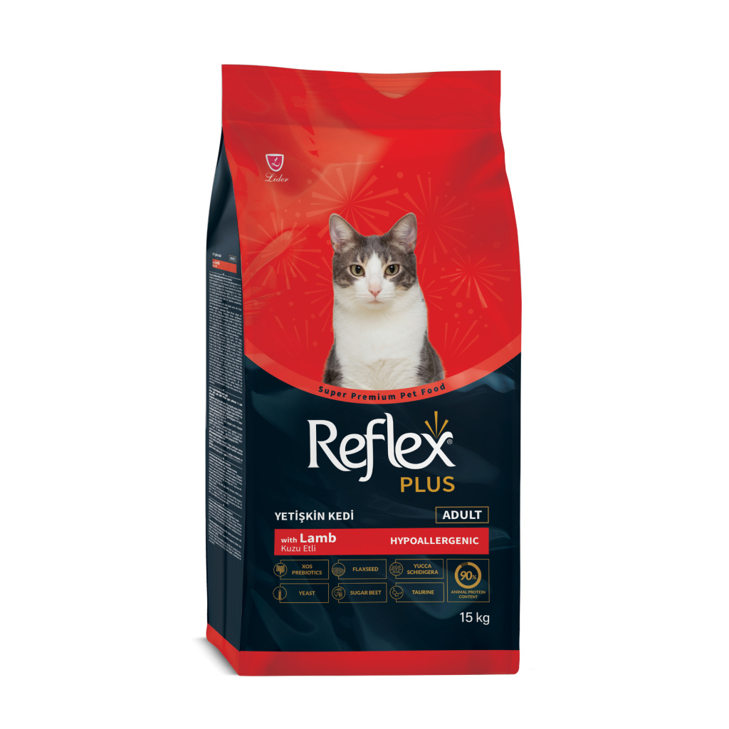 Reflex Plus Kuzu Etli ve Pirinçli Yetişkin Kedi Maması 15kg