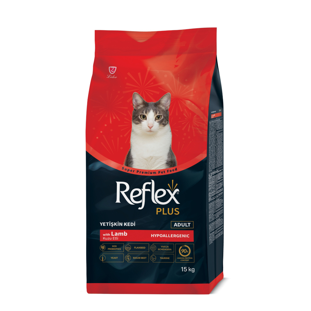 Reflex Plus Kuzu Etli ve Pirinçli Yetişkin Kedi Maması 15kg