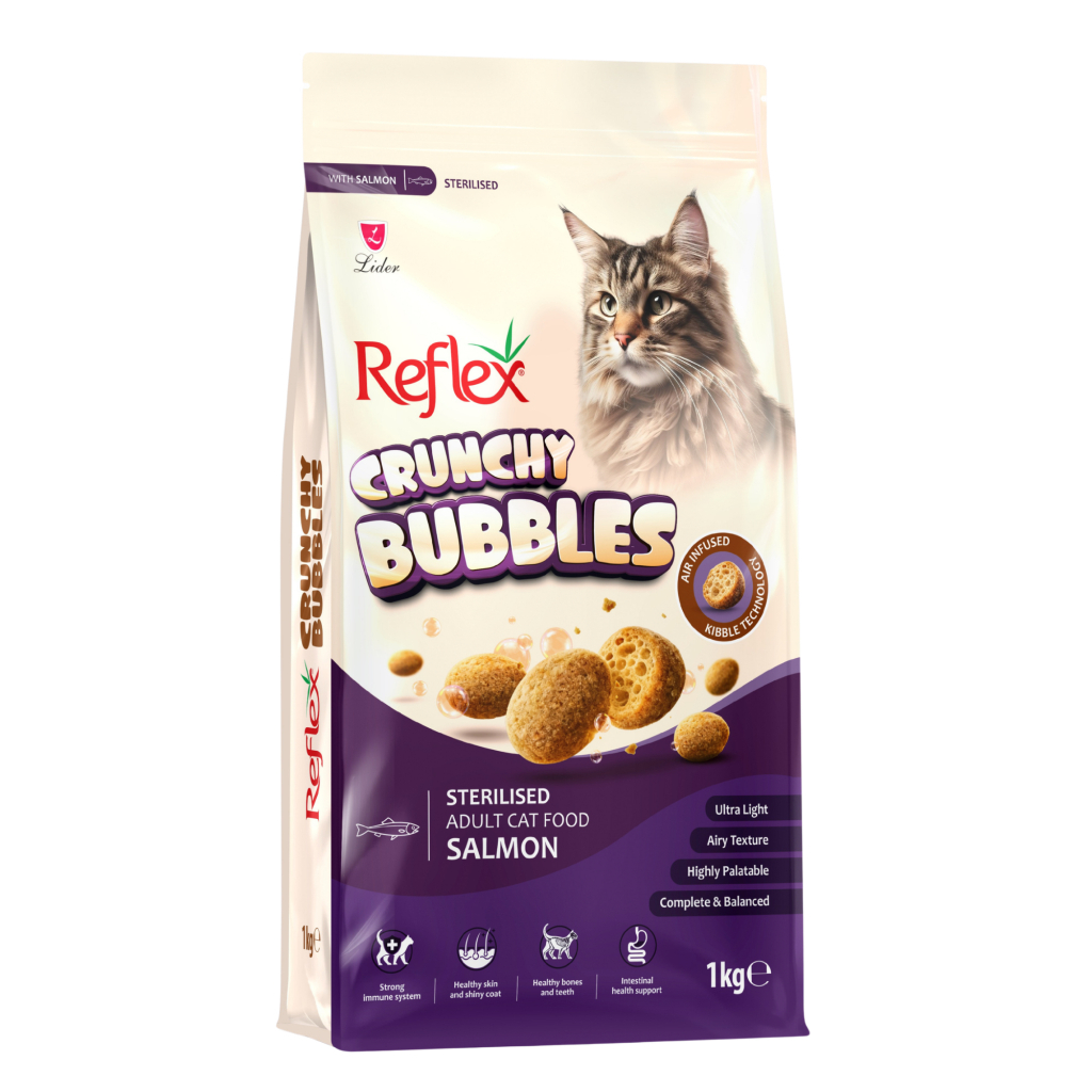 Crunchy Bubbles Somonlu Kısırlaştırılmış Kedi Maması 1kg