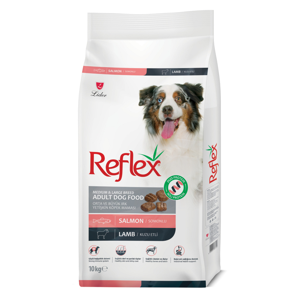 Reflex Duo Orta ve Büyük Irk Somonlu ve Kuzu Etli Yetişkin Köpek Maması 10kg