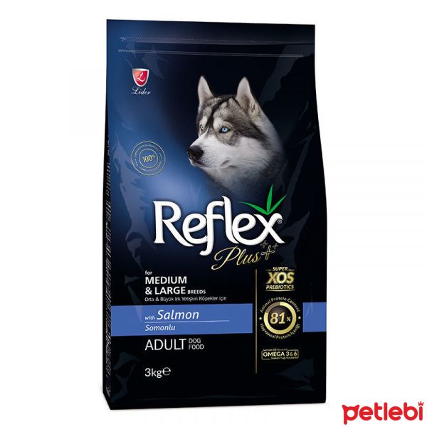 Reflex Plus Orta ve Büyük Irk Somonlu Yetişkin Köpek Maması 3kg