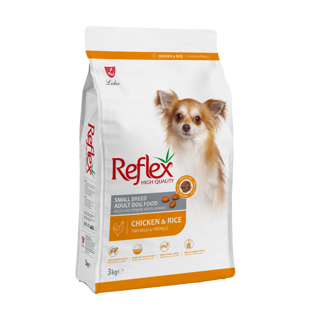 Reflex Küçük Irk Tavuklu ve Pirinçli Yetişkin Köpek Maması 3kg