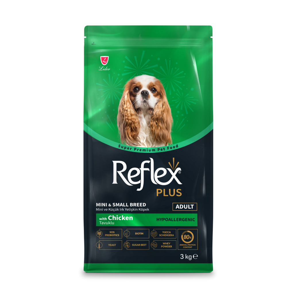 Reflex Plus Mini ve Küçük Irk Tavuklu Yetişkin Köpek Maması 3kg