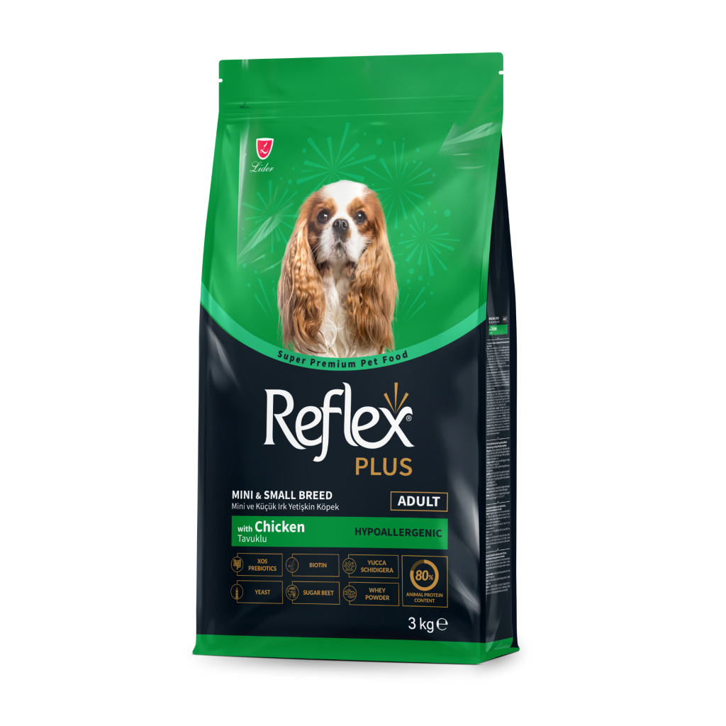 Reflex Plus Mini ve Küçük Irk Tavuklu Yetişkin Köpek Maması 3kg