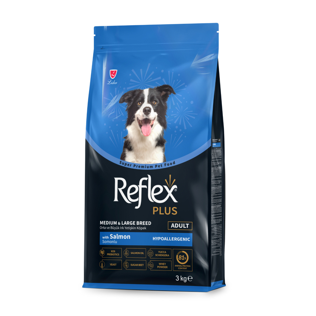 Reflex Plus Orta ve Büyük Irk Somonlu Yetişkin Köpek Maması 3kg