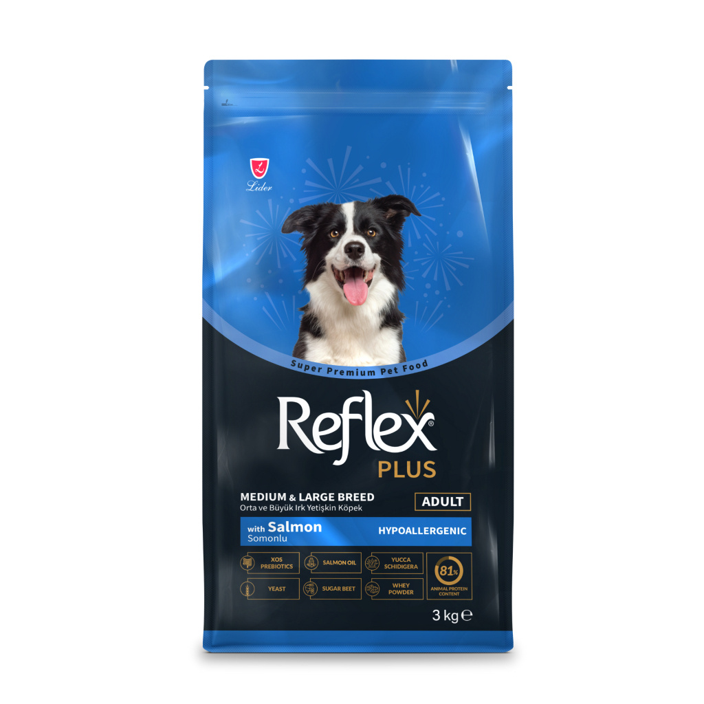 Reflex Plus Orta ve Büyük Irk Somonlu Yetişkin Köpek Maması 3kg