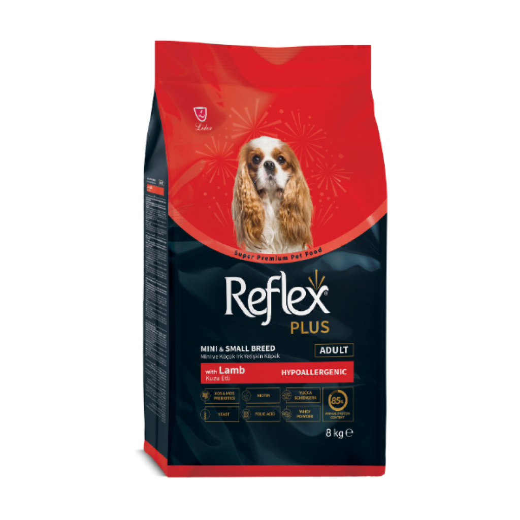 Reflex Plus Mini ve Küçük Irk Kuzulu ve Pirinçli Yetişkin Köpek Maması 8kg