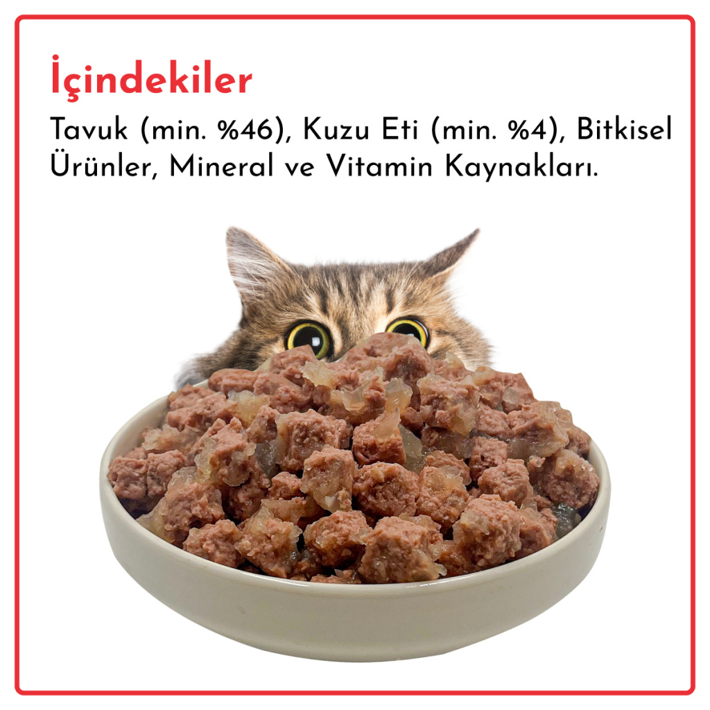 Rimba Sos İçinde Parçalı Kuzulu Kedi Konservesi 400gr