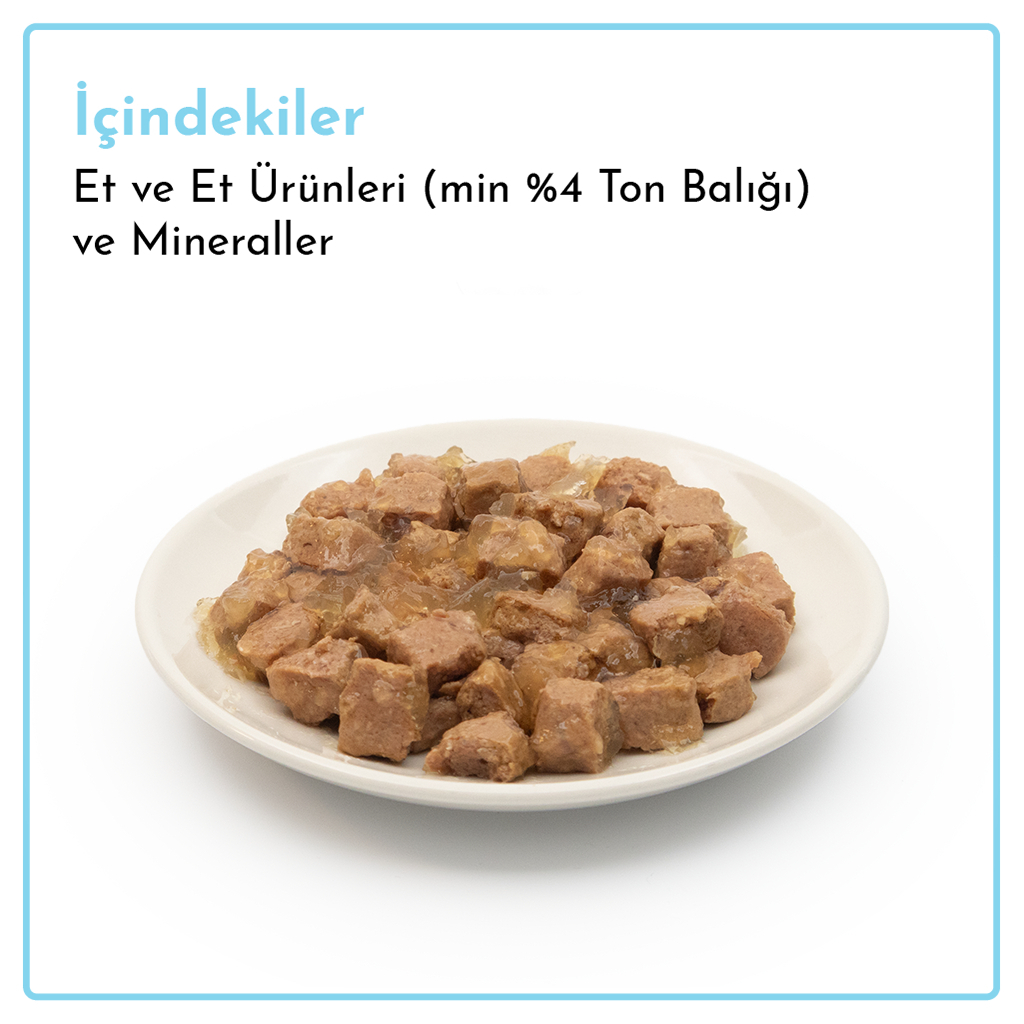 Rimba Jöle İçinde Parça Ton Balıklı Tahılsız Kedi Konservesi 85gr