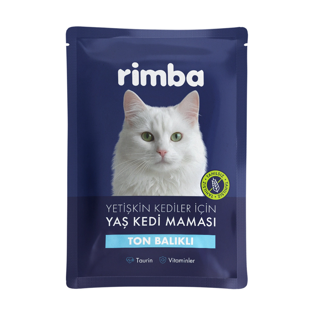 Rimba Jöle İçinde Parça Ton Balıklı Kedi Konservesi 85gr (6 Adet)
