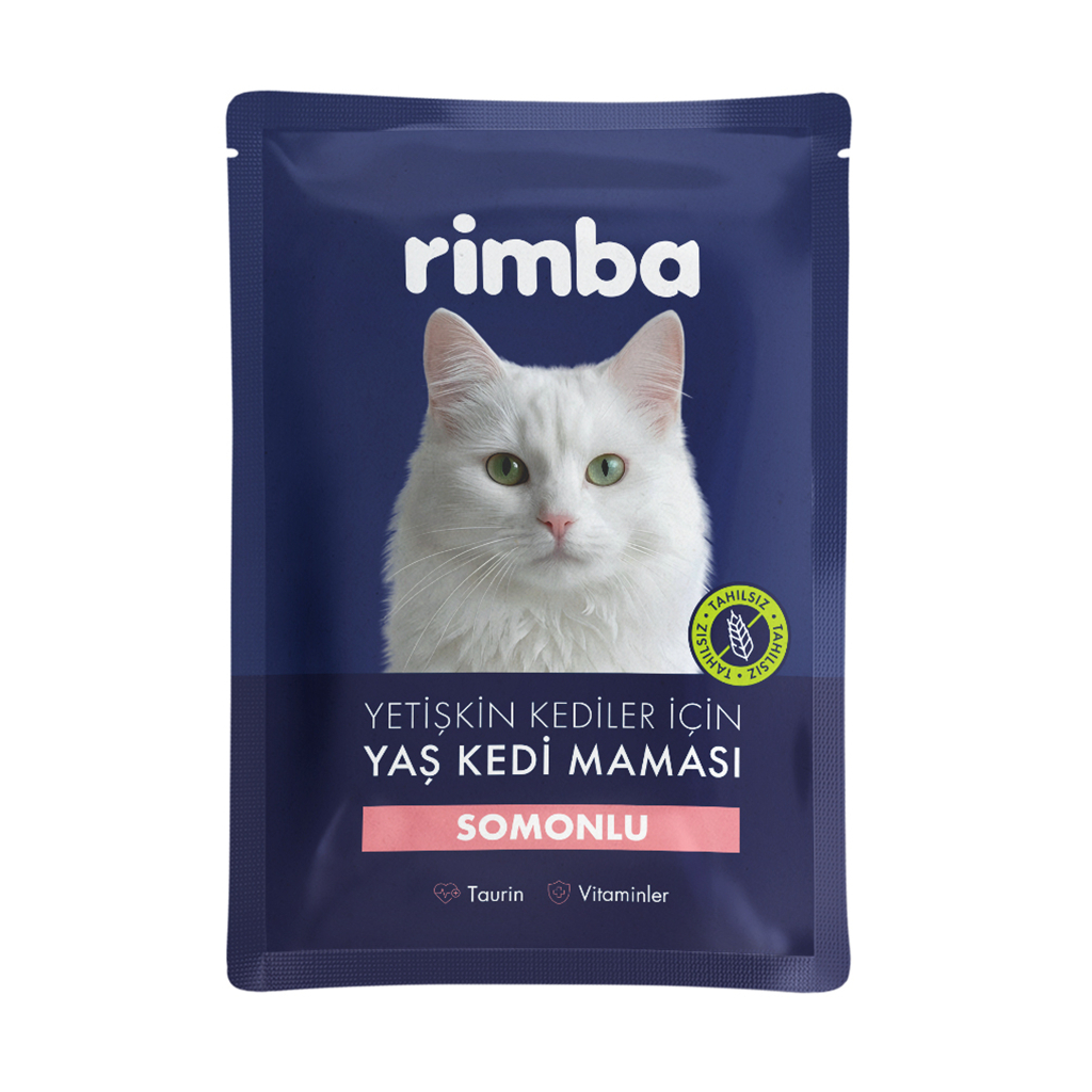 Rimba Jöle İçinde Parça Somon Balıklı Kedi Konservesi 85gr (24 Adet)