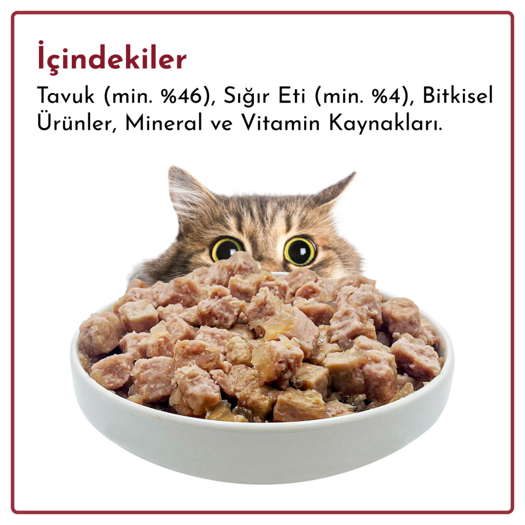 Rimba Sos İçinde Parçalı Sığırlı Kedi Konservesi 400gr (12 Adet)