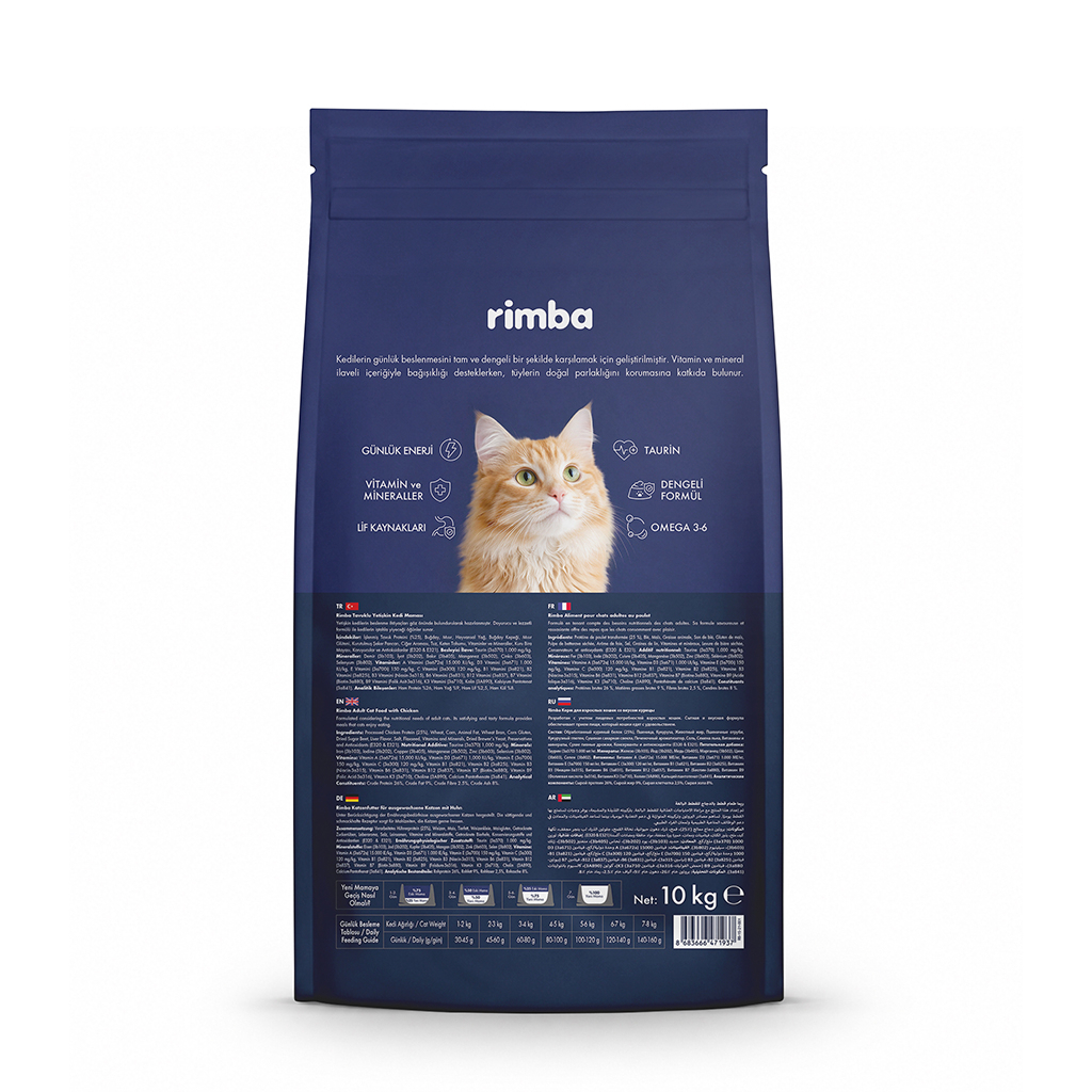 Rimba Tavuklu Yetişkin Kedi Maması 10kg