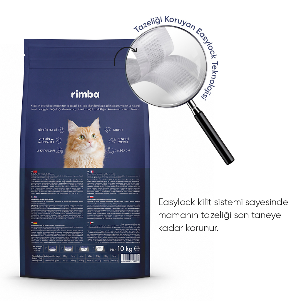 Rimba Tavuklu Yetişkin Kedi Maması 10kg