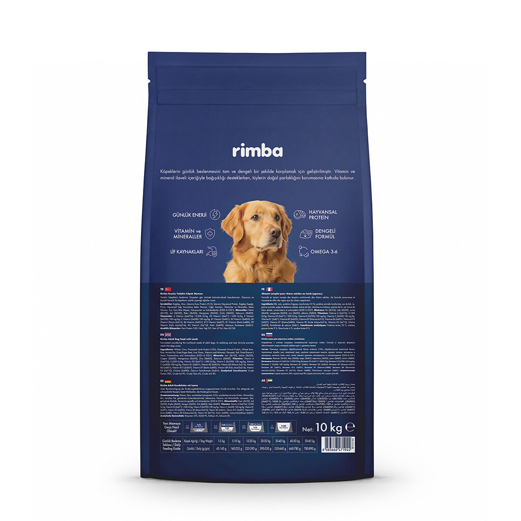 Rimba Kuzulu Yetişkin Köpek Maması 10kg