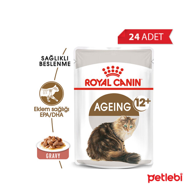 Royal Canin Ageing +12 Sos İçinde Yaşlı Kedi Konservesi 85gr (24 Adet)